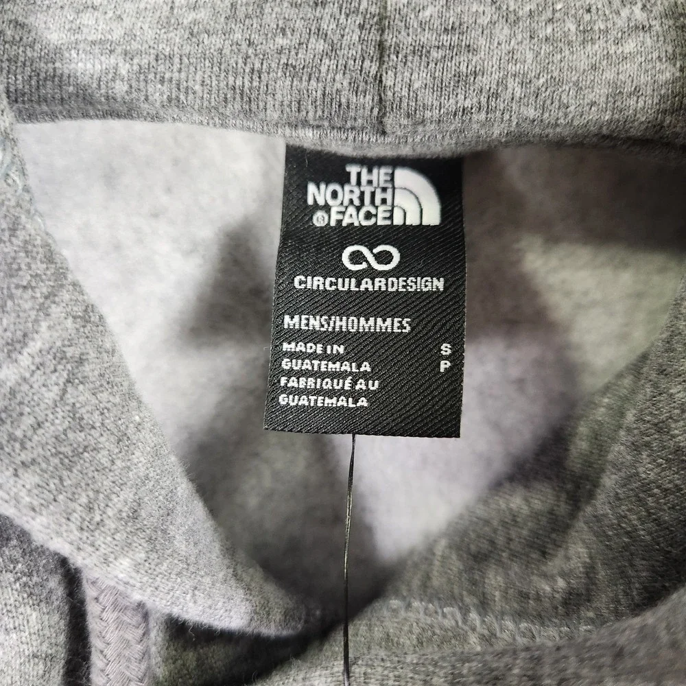 The North Face Hoodie Mens Small Gray Fleece Pullover Travel Cloud Graphic NWT